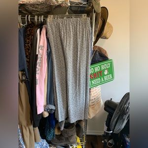 Brandy Melville Gray Floral Skirt